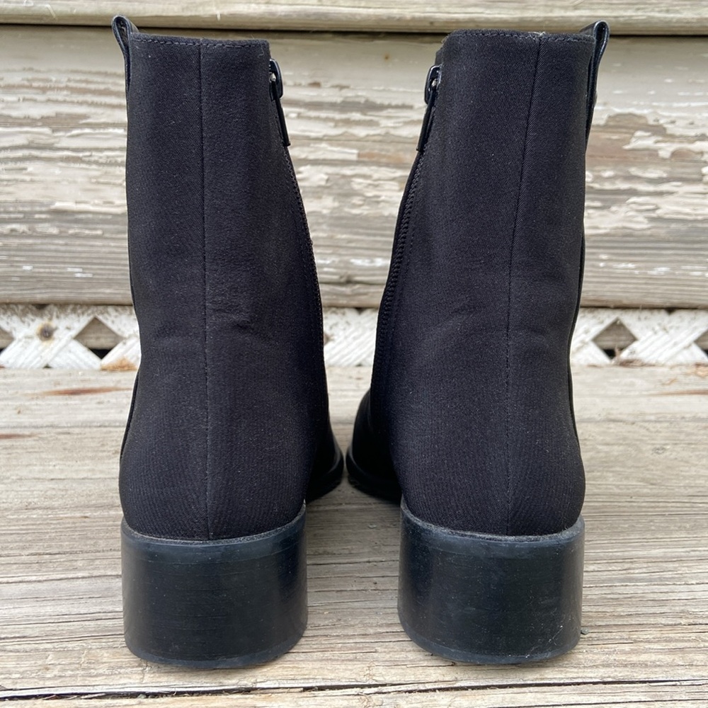 Stuart Weitzman Black GORE‑TEX Waterproof Square Toe Ankle Boot Women's Size 7.5 - Picture 5 of 14